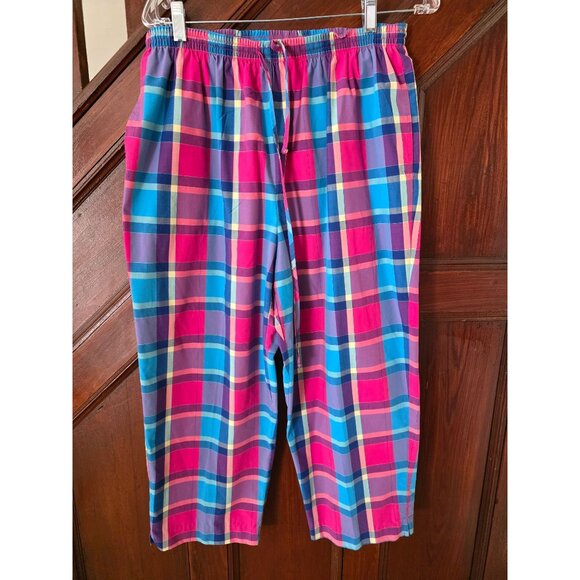 Alfred Dunner Womens Plaid Sleeveless Top & Drawstring Pants Set Size 12 - Picture 3 of 9